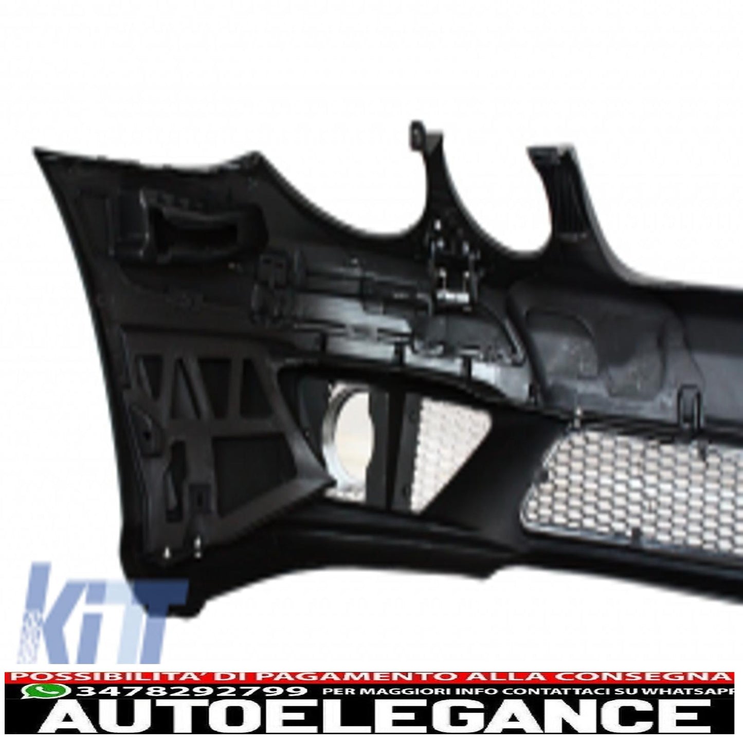 front bumper suitable for mercedes w211 e-class (2006-2009) restyling with fog lights 