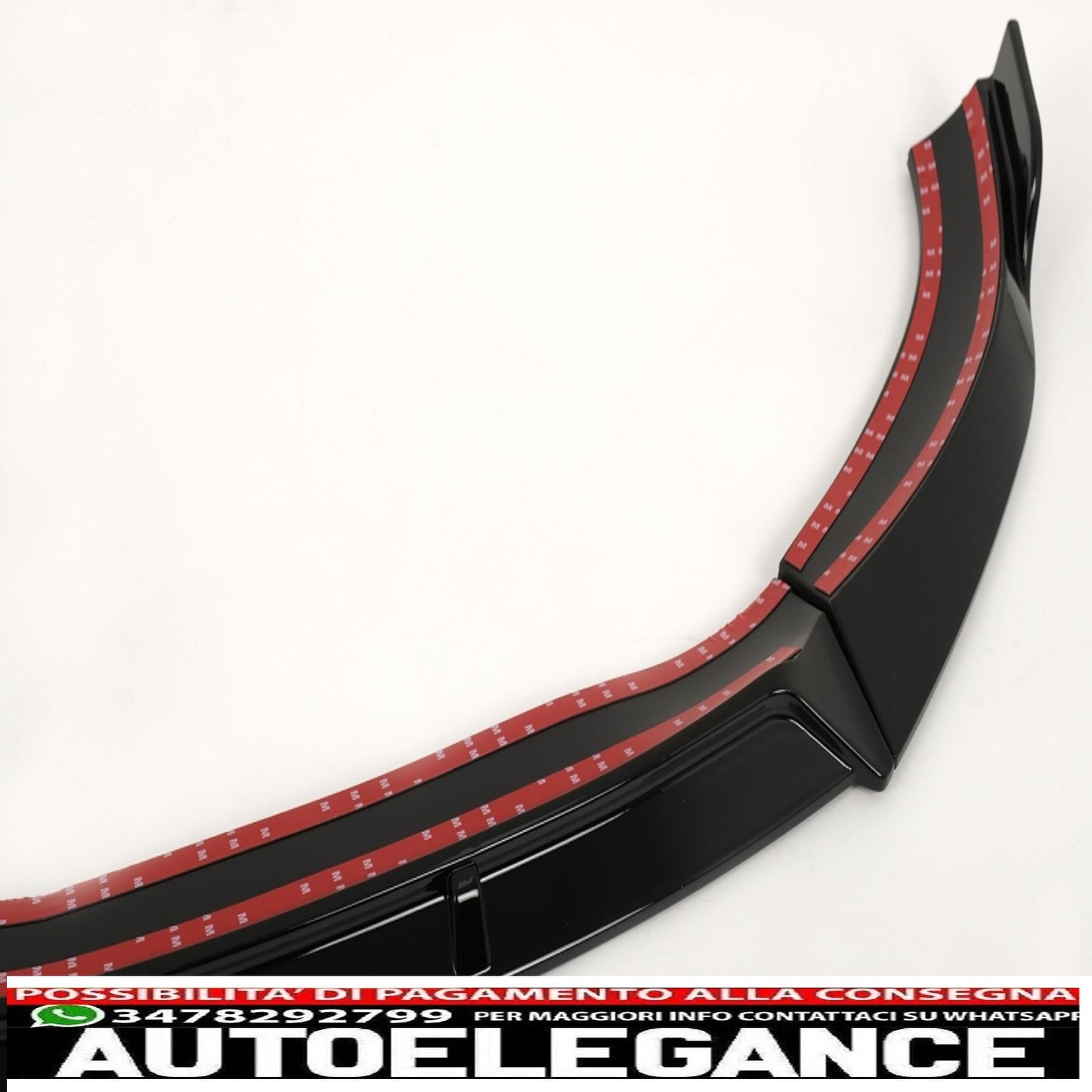 Front bumper spoiler lip suitable for mercedes cla45 c117 x117 (2013-2016) glossy black 