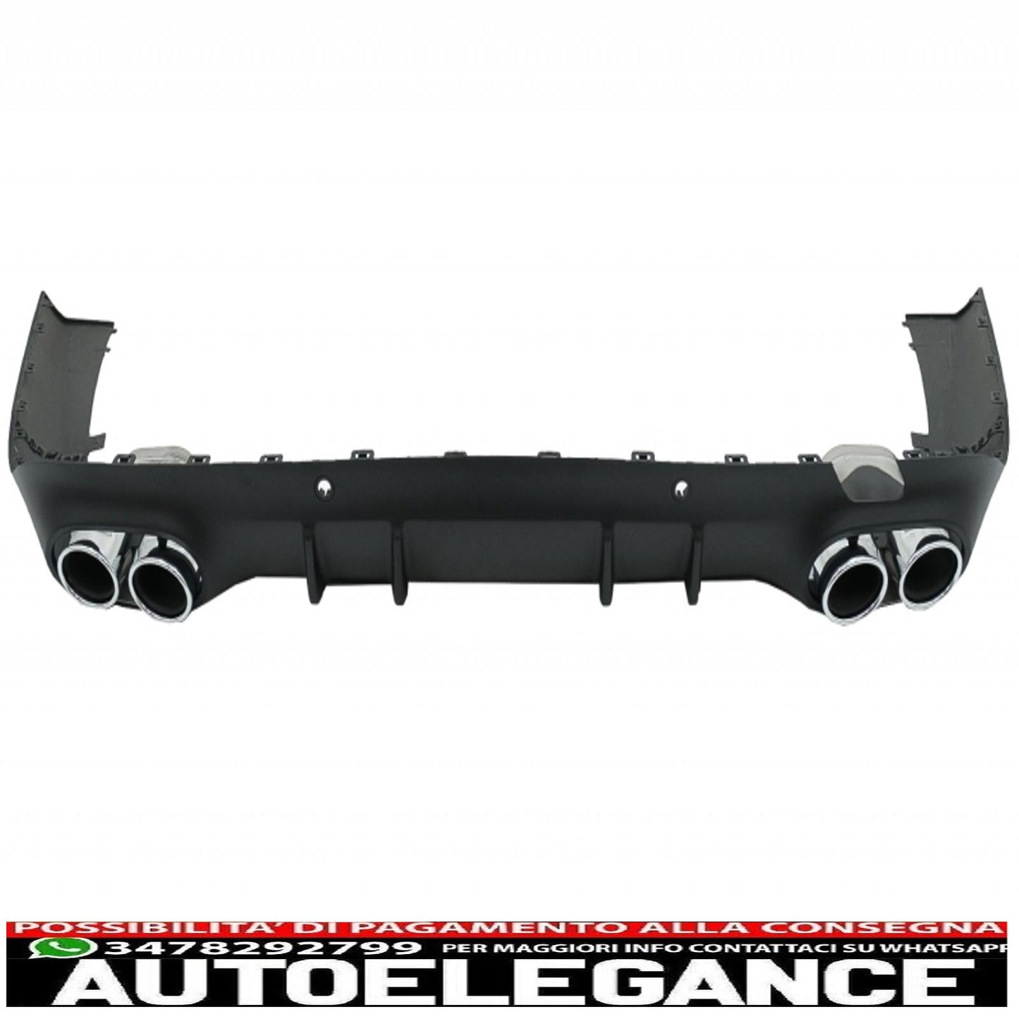 central grille with diffuser and exhaust tips suitable for mercedes cls class c257 (2018-up) gtr cls53 only design rear bumper amg line