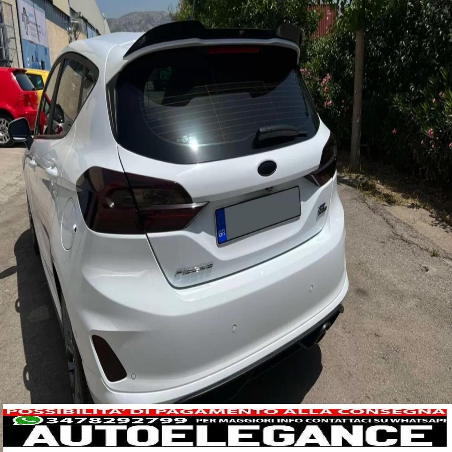 Roof Spoiler Cap Suitable for Ford Fiesta MK8 ST / ST-Line (2017-2021) Piano Black