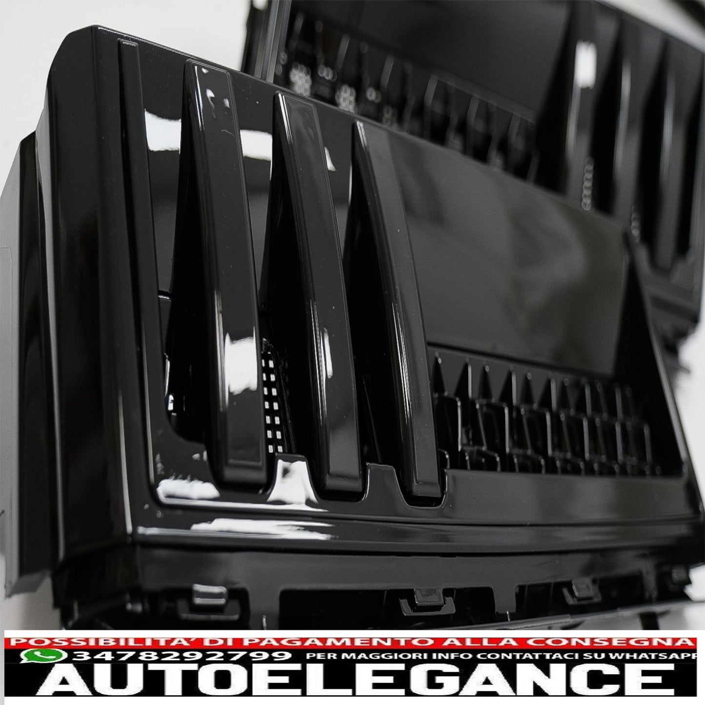 gruppo griglia centrale e prese d'aria laterali adatto per land rover vogue iii l322 (2006-2009) all black autobiography supercharged edition