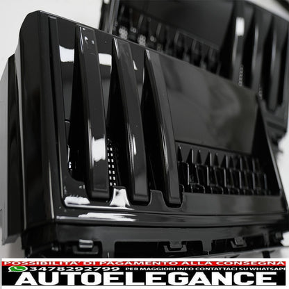 gruppo griglia centrale e prese d'aria laterali adatto per land rover vogue iii l322 (2006-2009) all black autobiography supercharged edition
