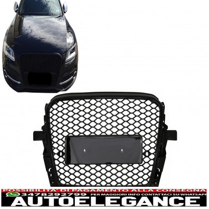 griglia anteriore adatta per audi q5 8r restyling (2012-2015) pianoforte nero