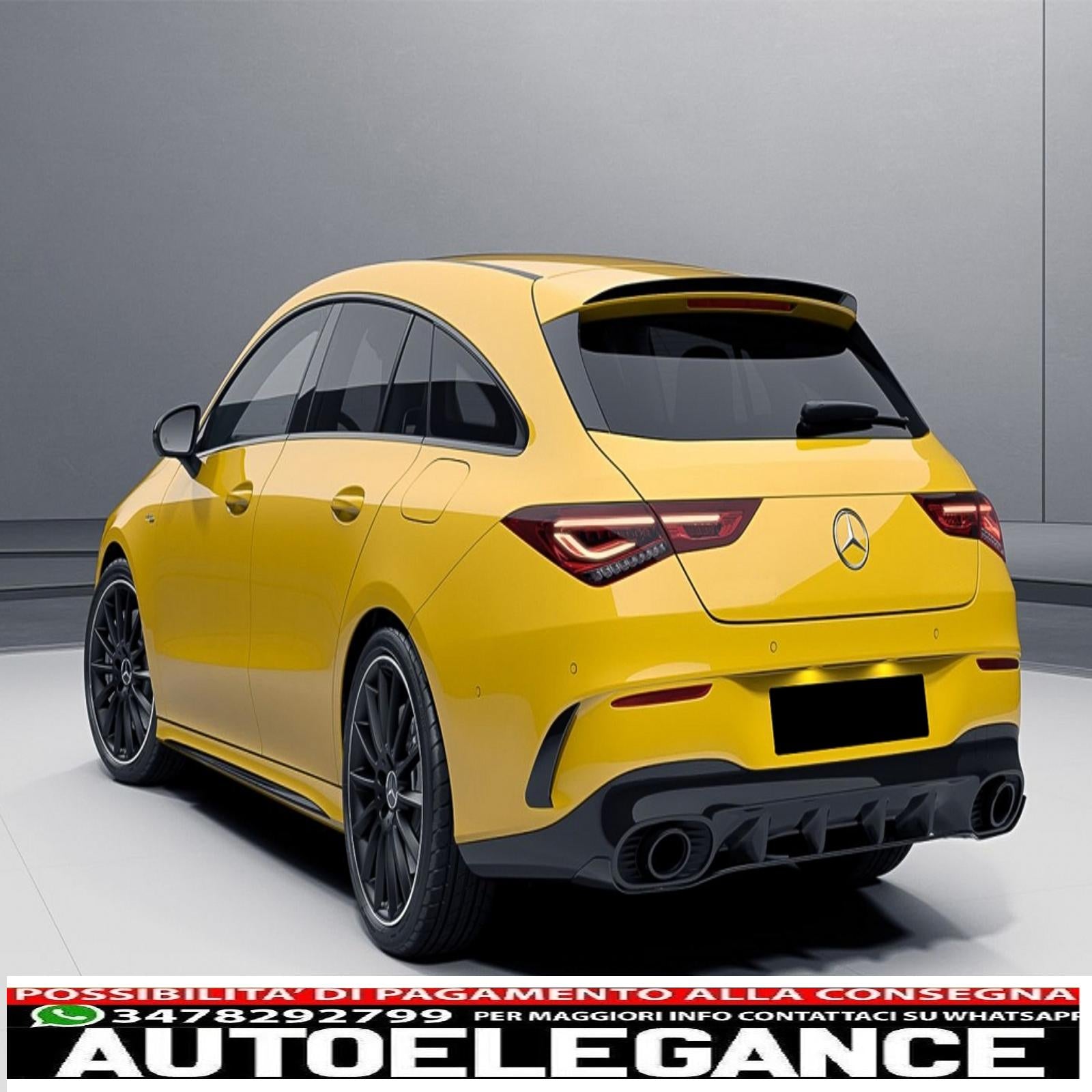 Alette paraurti posteriori flics alette laterali adatte per mercedes cla shooting Brake x118 cla coupe c118 (2019-up) pianoforte nero cla 45s design AUTOELEGANCERICAMBI