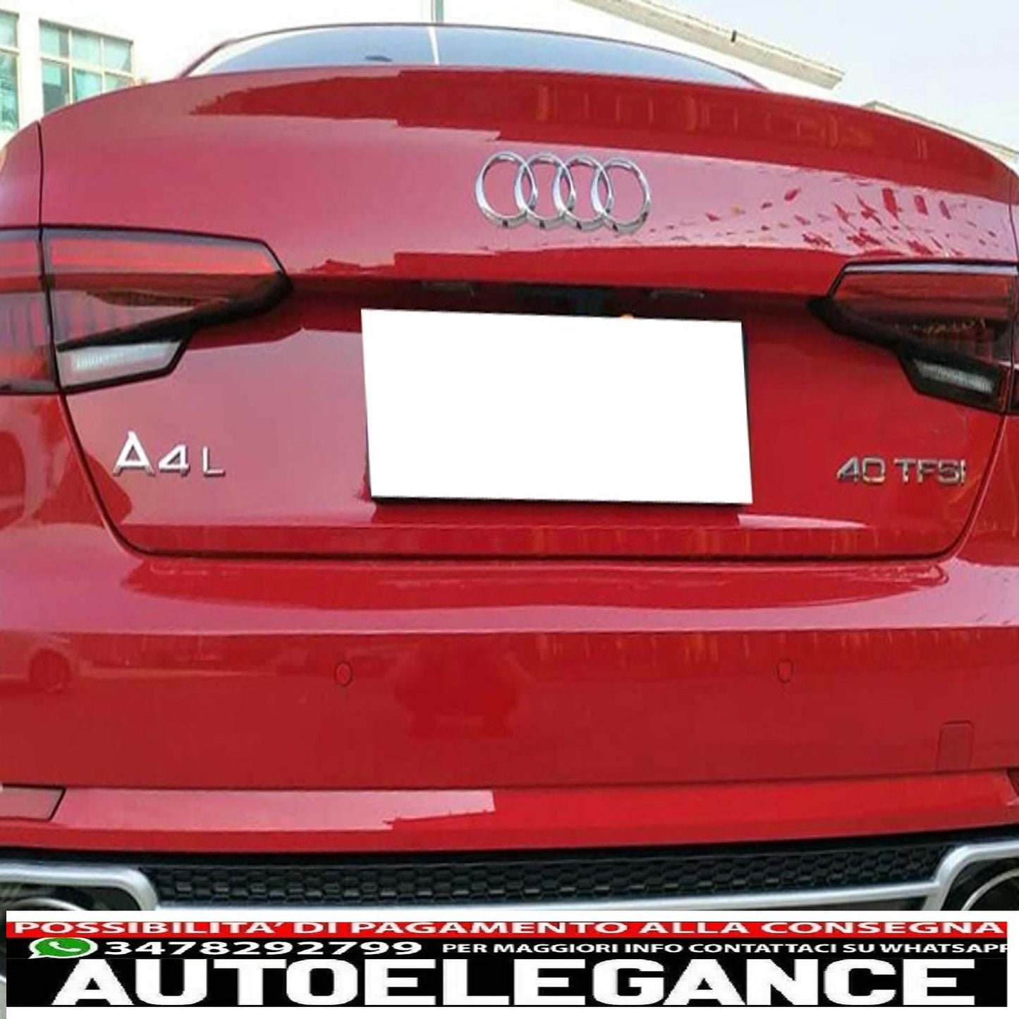 Punte di scarico del diffusore della mantovana del paraurti posteriore adatte per audi a4 b9 8w (2016-2018) berlina avant rs4 design