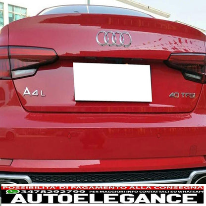 Punte di scarico del diffusore della mantovana del paraurti posteriore adatte per audi a4 b9 8w (2016-2018) berlina avant rs4 design