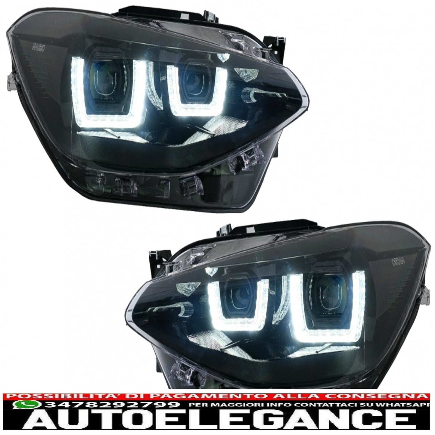 osram ledriving full led headlights suitable for bmw serie 1 f20 f21 (06.2011-03.2015) with direction indicators on the mirrors osram full ledriving dynamic sequential cornering lights