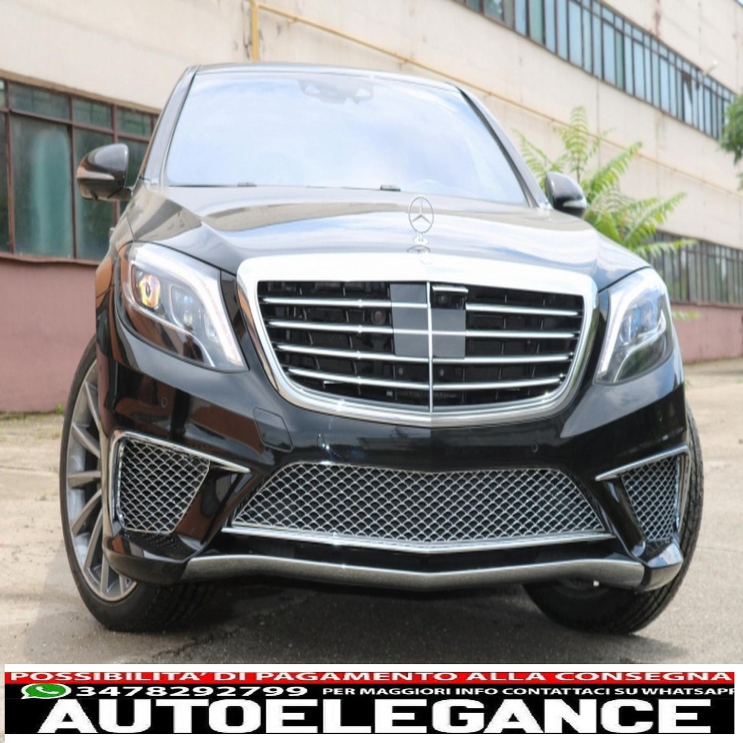 Chrome Front Bumper Spoiler Upper Plate Suitable For Mercedes Benz S Class W222 (2013-up) S65 Design