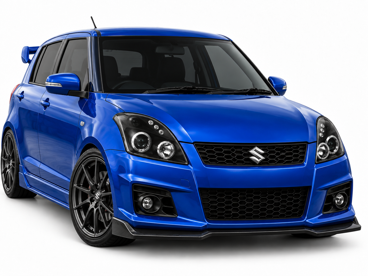 💕 Fari Anteriori Adatti per Suzuki Swift 05-10 Angel Eyes Neri 💕