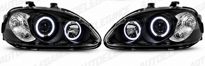 ART.11106 FARI ANTERIORI ADATTO PER HONDA CIVIC 09.95-02.99 NERO