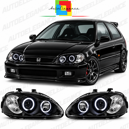 ART.11106 FARI ANTERIORI ADATTO PER HONDA CIVIC 09.95-02.99 NERO