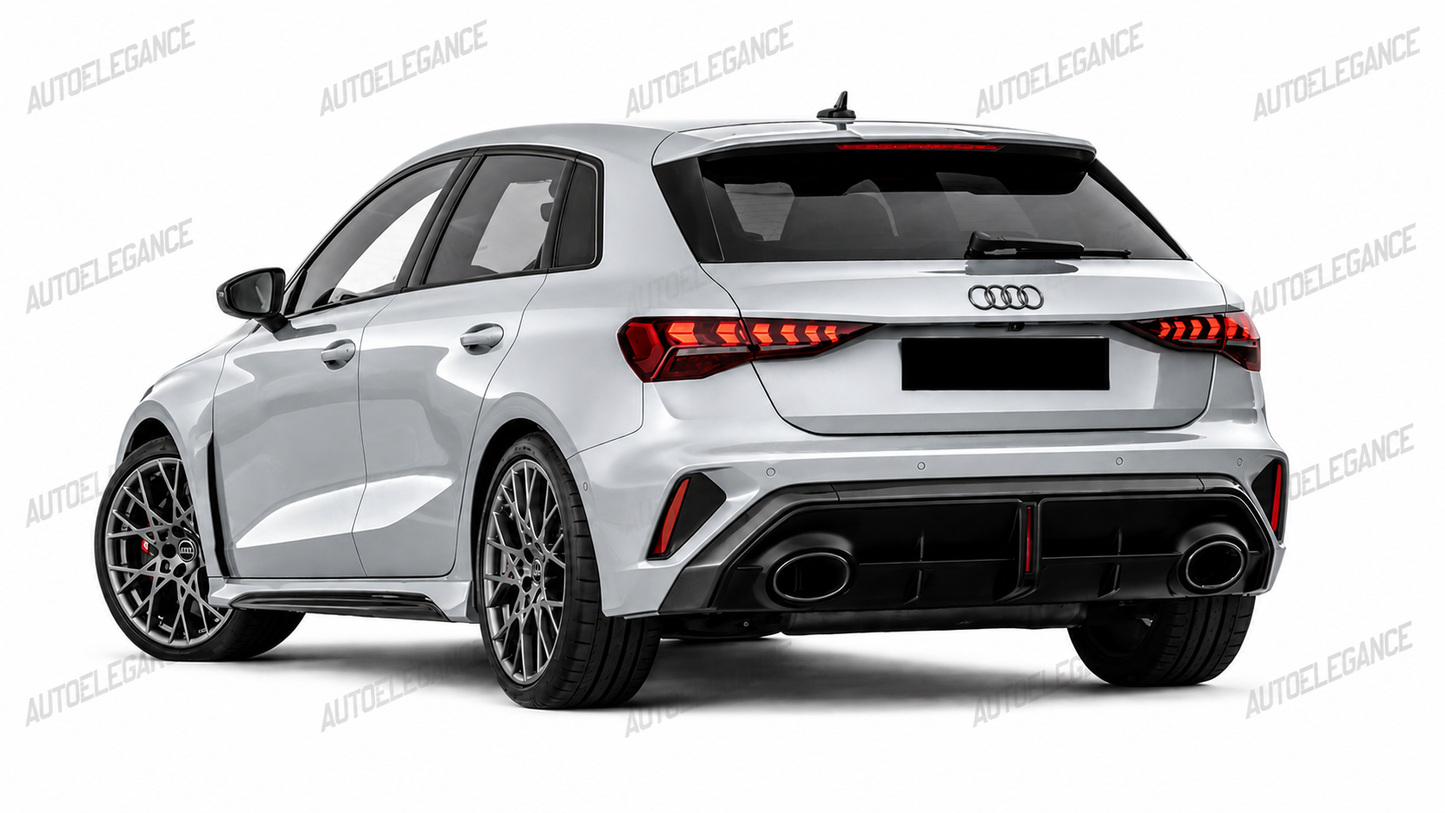 💫ART.10215 DIFFUSORE POSTERIORE PER AUDI A3 8Y 25- LOOK RS3💫