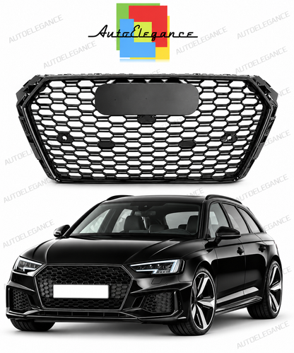 👉Griglia stile RS4 adatto per Audi A4 (B9) (2015-2019) nero lucido👈