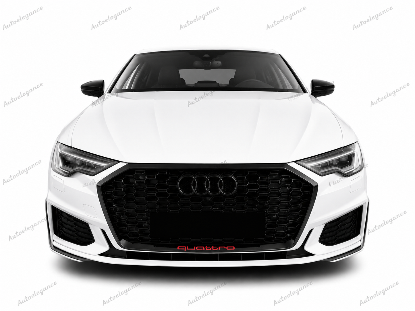🔥ART.0965 GRIGLIA ADATTO PER AUDI  A6 C8 2018+ LOOK RS6 NERO LUCIDO🔥
