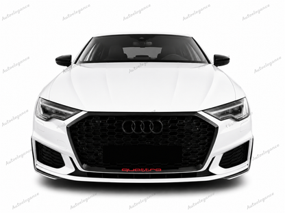 🔥ART.0965 GRIGLIA ADATTO PER AUDI  A6 C8 2018+ LOOK RS6 NERO LUCIDO🔥