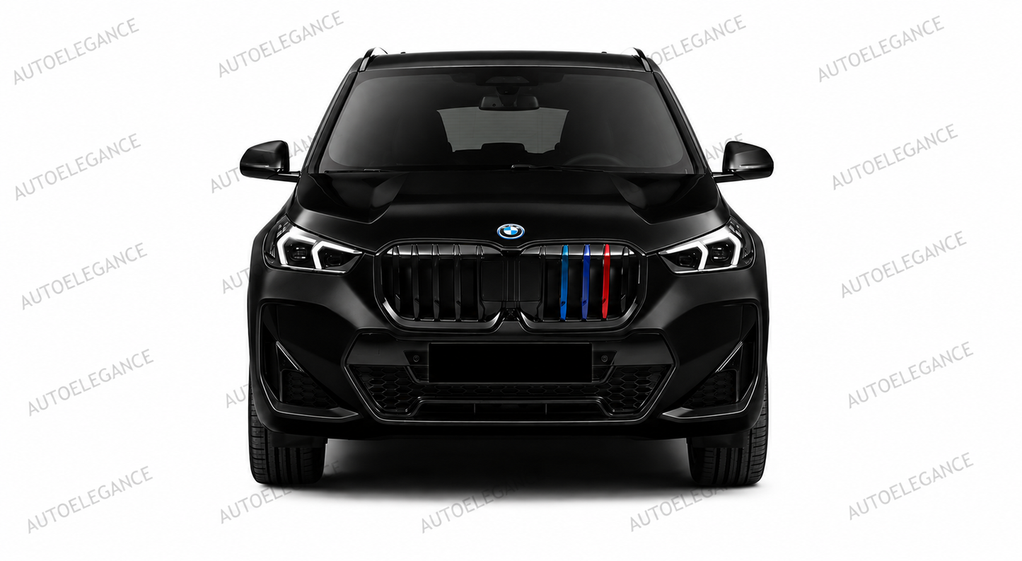 💫ART.10209 GRIGLIA BMW X1 U11 23- LOOK M NERO LUCIDO TRICOLORE💫