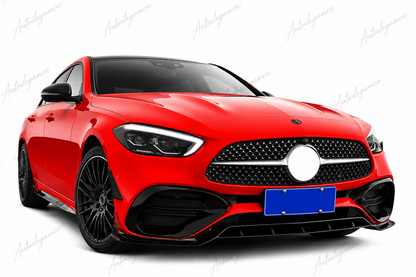 🔥ART.1062 KIT AERO ANTERIORE PER MERCEDES CLASSE C W206 2021 AMG NERO LUCIDO🔥