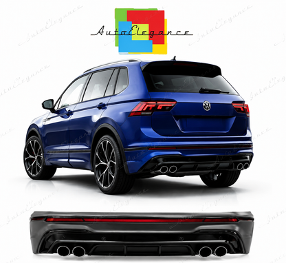 💕PARAURTI POSTERIORE VOLKSWAGEN VW TIGUAN 16-24 LOOK R NERO 💕