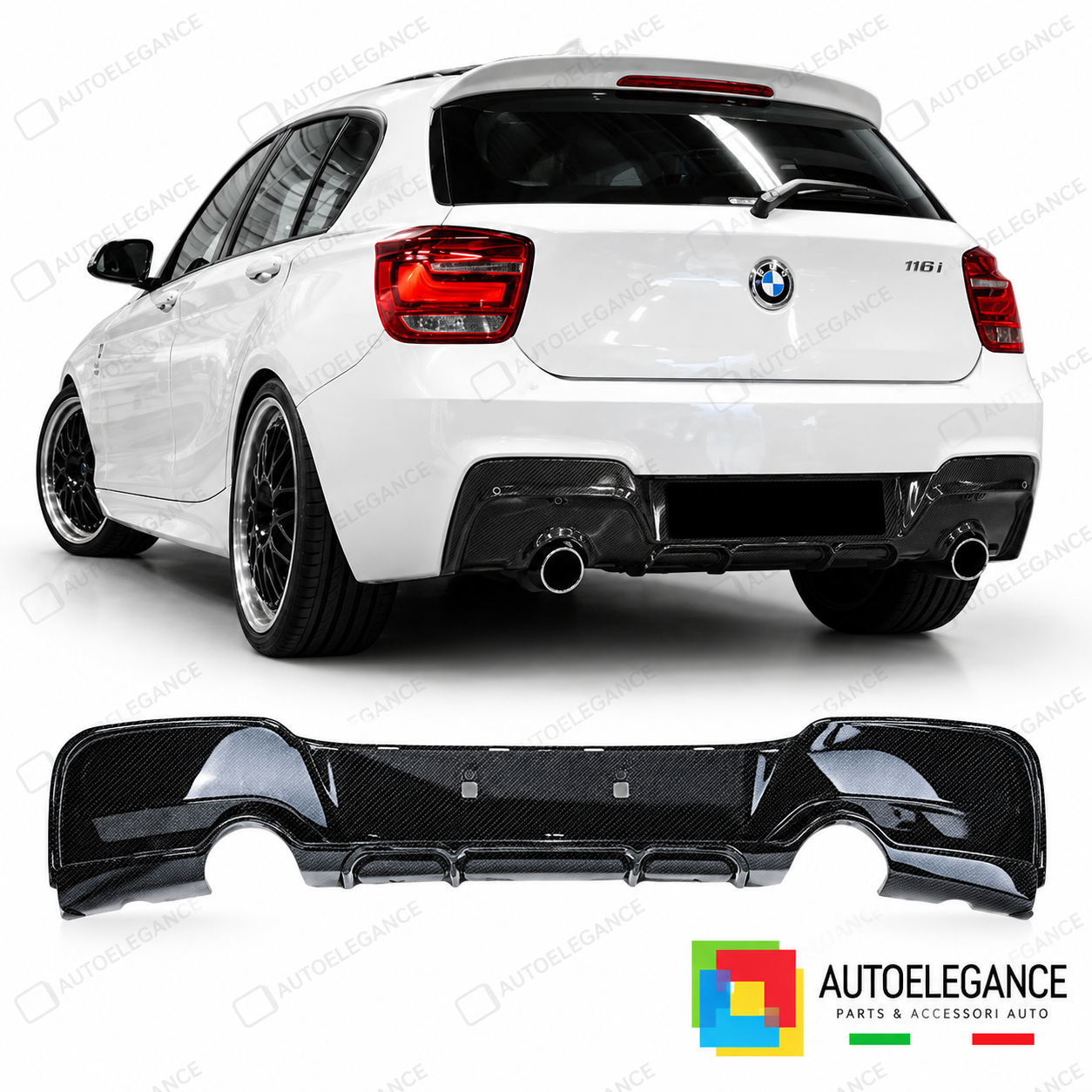 DIFFUSORE BMW F20 F21 10-15 LOOK M PERFORMANCE CARBONIO