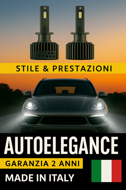 ⭐KIT LED D1S 6000K ANABBAGLIANTI PER PORSCHE CAYENNE I – LUCE BIANCA POTENTE⭐