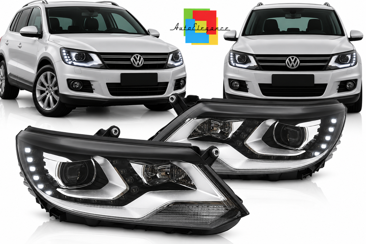 FARI DRL LED NERO ADATTI PER VW TIGUAN I 11-15
