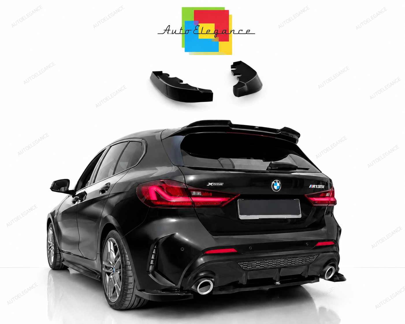 👉Coppia Divisori Laterali Posteriori per BMW M135i F40 – ABS Nero Lucido👈