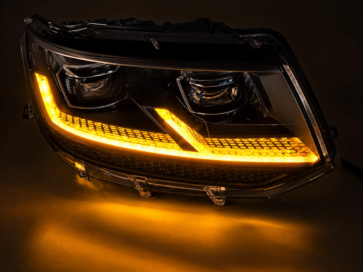 ART.10750 FARI ANTERIORI ADATTO PER VW T5.1 10-15 NERO