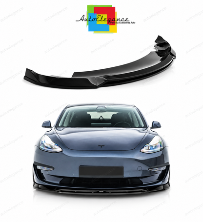 💕Splitter adatto  per    Tesla Model 3  nero  lucido 💕