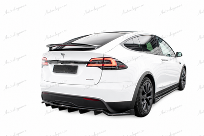 🔥ART.9776 SPLITTER POSTERIORE (CON BARRE VERTICALI)TESLA MODEL X Mk1 FACELIFT🔥