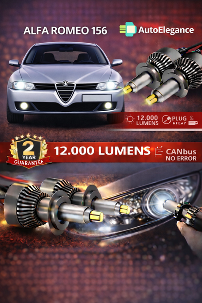 KIT LED Alfa Romeo 156 ANABAGLIANTI H7 CANBUS Bianco 6500K 360 gradi
