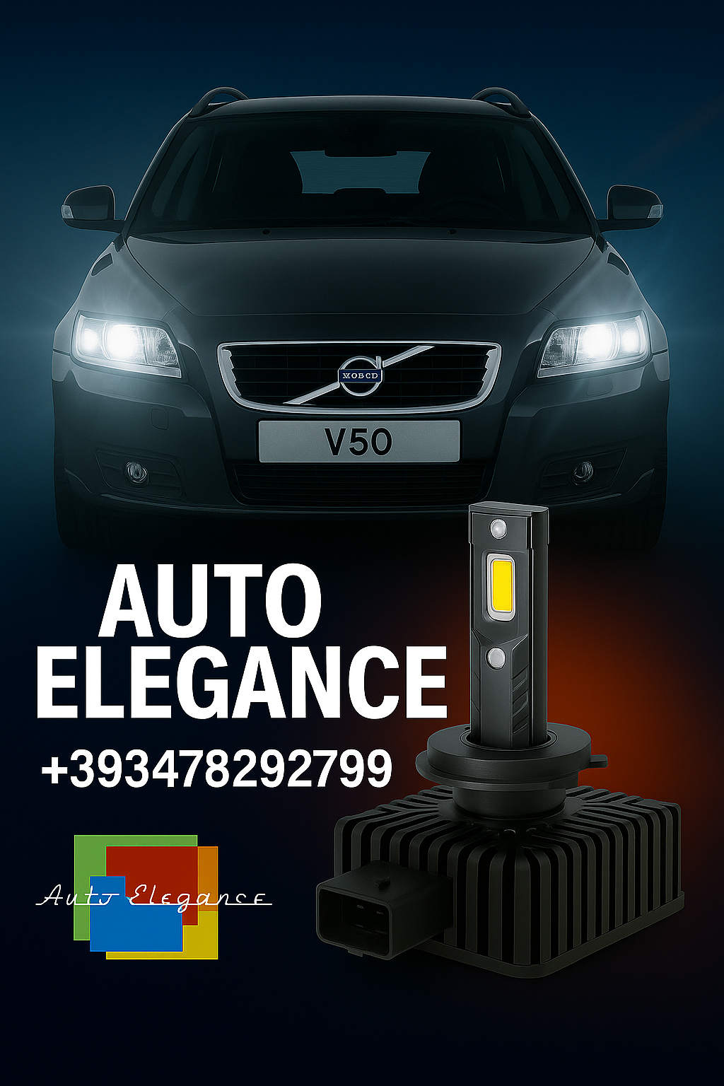 💕COPPIA LAMPADE D1S LED DA XENON A LED PER VOLVO V50💕
