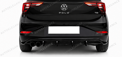 💫DIFFUSORE POSTERIORE NERO LUCIDO PER VW POLO 8 AW 2021-2025 ABS💫