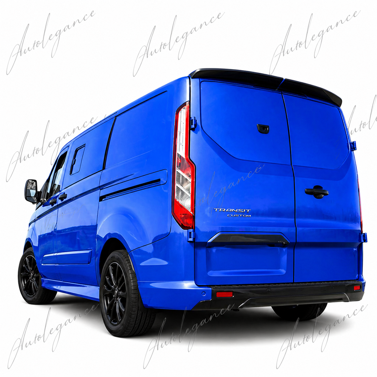 🔥ART.9730 SPOILER TETT PER FORD CUSTOM IN ABS NERO LUCIDO / 12 -17 (2  PARTI)🔥