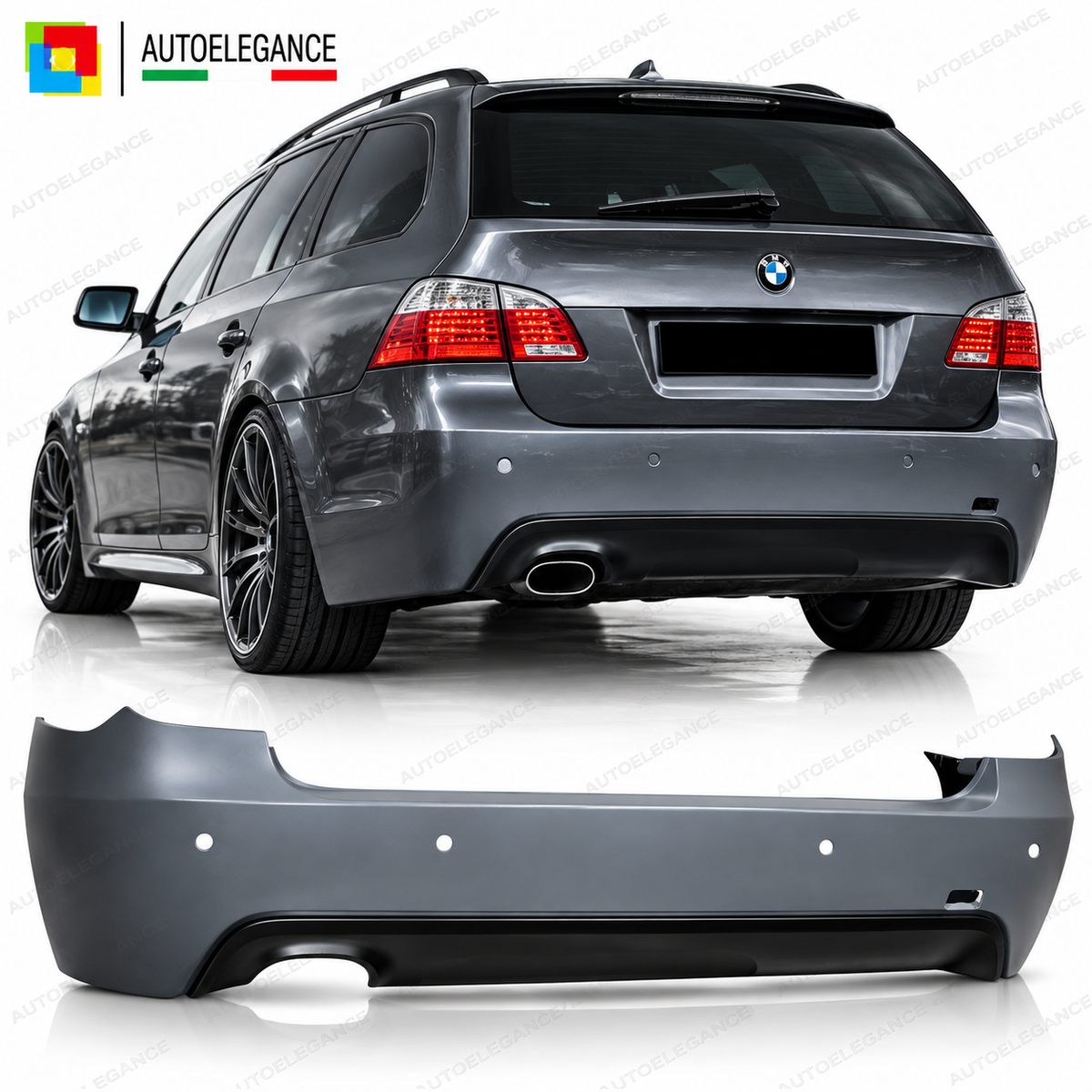 PARAURTI POSTERIORE SPORT PDC ADATTO PER BMW E60/E61 07.03-07 LOOK M