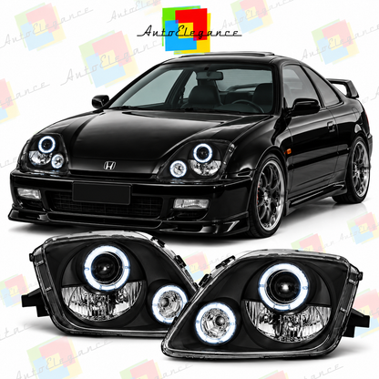 ART.11110 FARI  ANTERIORI ADATTO PER HONDA PRELUDE 02.97-01 NERO LED