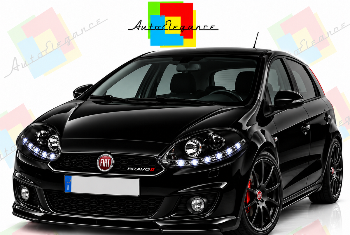 ART.11158  FARI ANTERIORI ADATTO PER FIAT BRAVO II 07-15 NERO