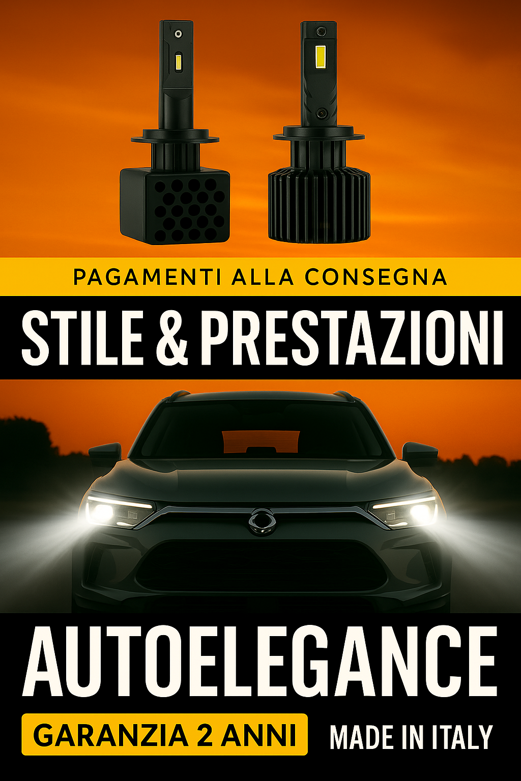 ⭐LAMPADE ANABBAGLIANTI D5S KIT LED 6000K ADATTO PER SSANGYONG KORANDO⭐