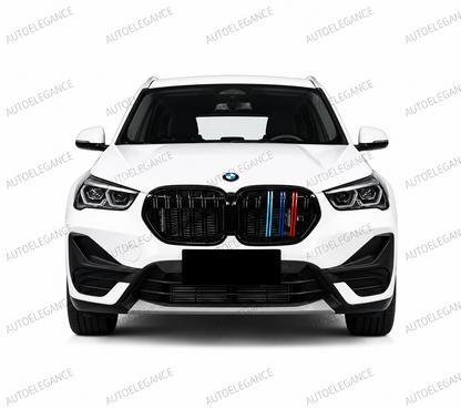 💫ART.10210 GRIGLIA BMW X1 F48 LCI 19-22 NERO LUCIDO TRICOLORE💫