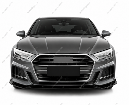 🔥ART.9881 SPLITTER ANTERIORE PER AUDI A3 S3 S LINE 8V NERO LUCIDO 17-20🔥