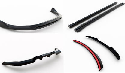 SPLITTER SUITABLE FOR VW GOLF 8 GTI GTD RLINE LOOK GLOSSY BLACK SPORTY DESIGN 