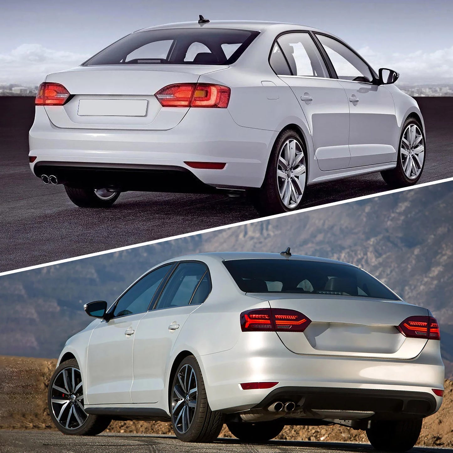 Fanali posteriori sequenziali a LED per Volkswagen Jetta Sagitar 2011-2014 (non adatto al 2013 Jetta GLI e versione a LED di fabbrica)
