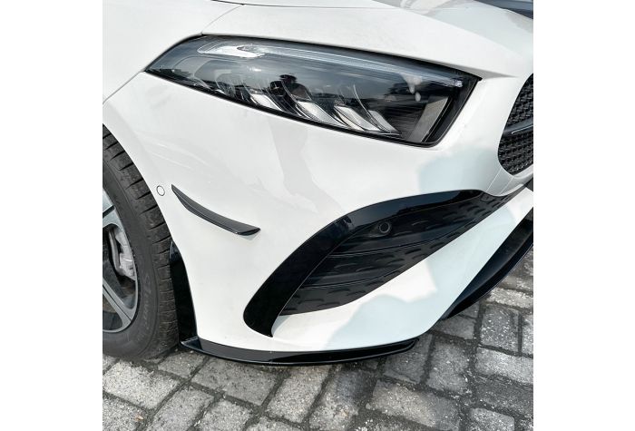 AERO FLAPS NERO Anteriore adatto per Mercedes W177 Classe A restyling