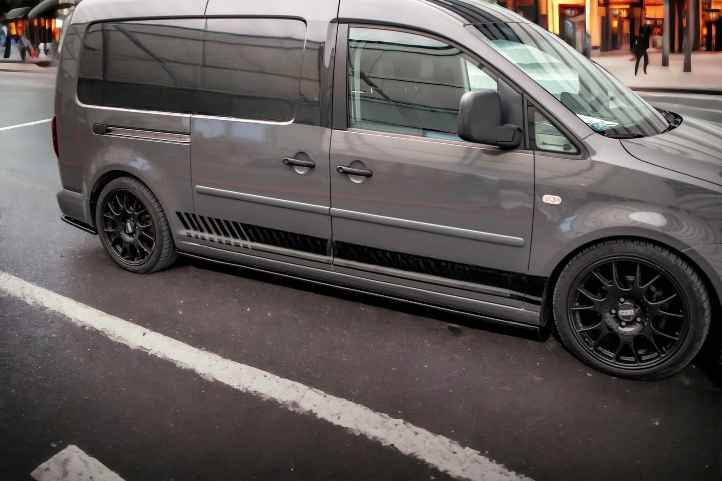 MINIGONNE LATERALI PER VOLKSWAGEN CADDY LUNGO MK3 FACELIFT