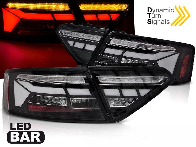 💫ART.6370 Fanali posteriori LED neri adatti per AUDI A5 2011-2016💫