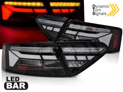 💫ART.6370 Fanali posteriori LED neri adatti per AUDI A5 2011-2016💫