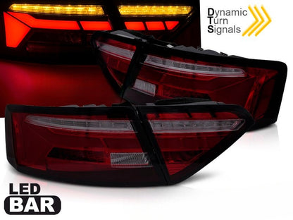 💫ART.6373 Fanali posteriori LED rosso fume adatti per AUDI A5 2011-2016💫