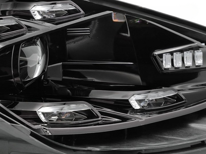 💫ART.4907 Fari Anteriori LED NERI per Porsche Cayenne 2010-2015💫