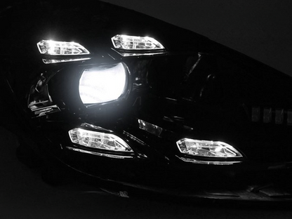 💫ART.4907 Fari Anteriori LED NERI per Porsche Cayenne 2010-2015💫