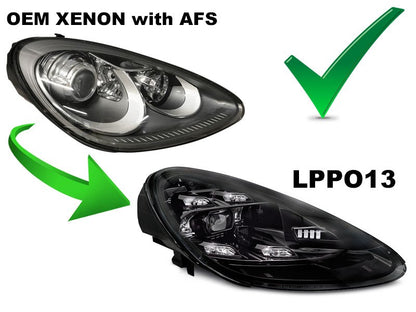 💕 Fari Anteriori Adatti per Porsche Cayenne 10-15 LED DRL Neri AFS 💕