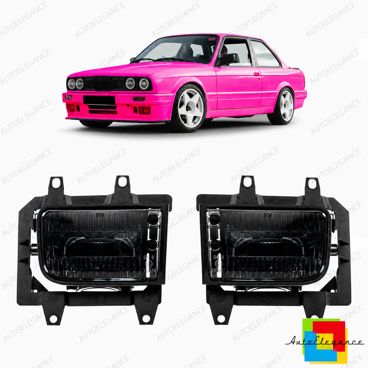 👉Set di fari fendinebbia fumé adatto per BMW Serie 3 E30 Restyling 1988-1991👈